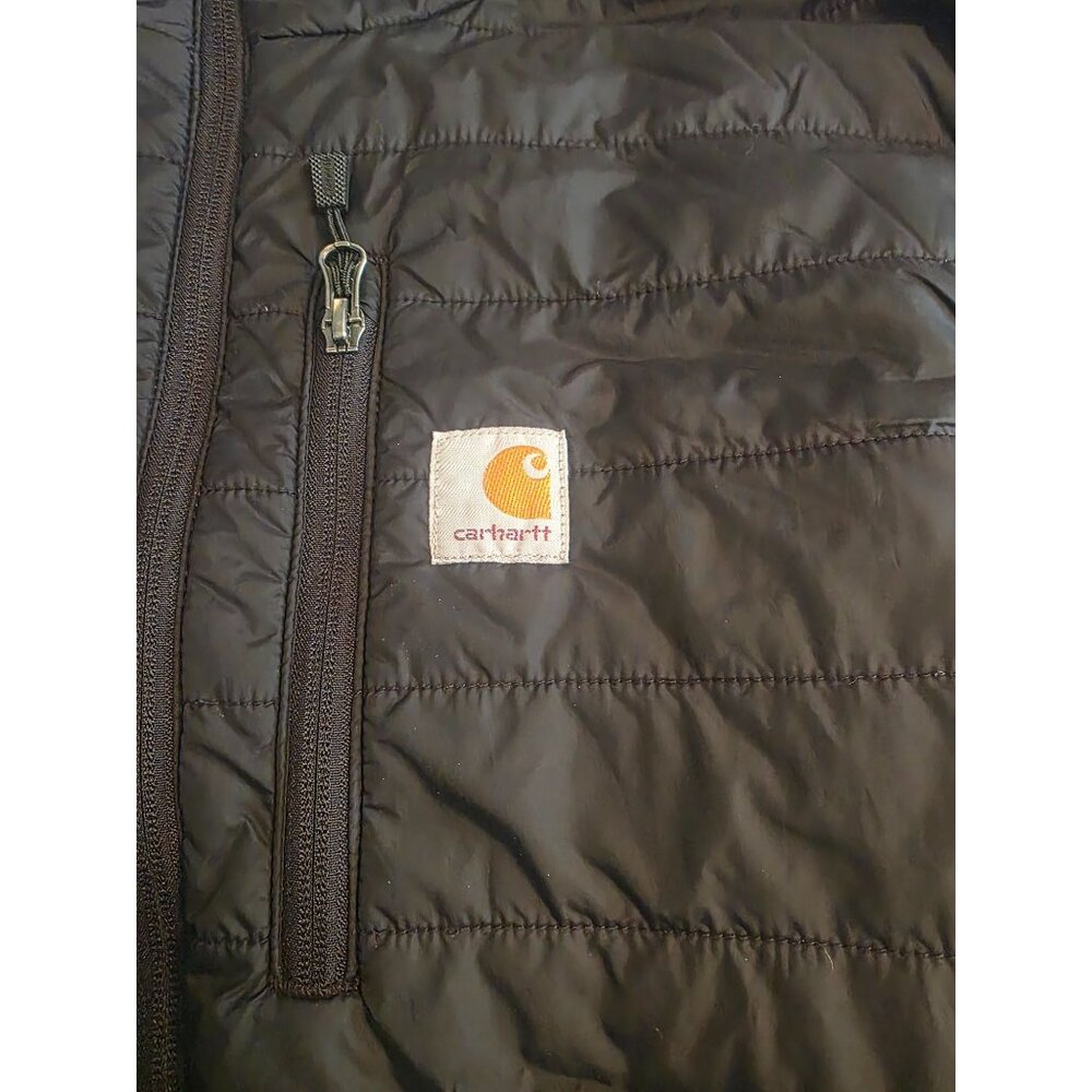 Carhartt Gilliam Rain Defender Men's Black Puffer M Company Logo Great Condition - Picture 11 of 12